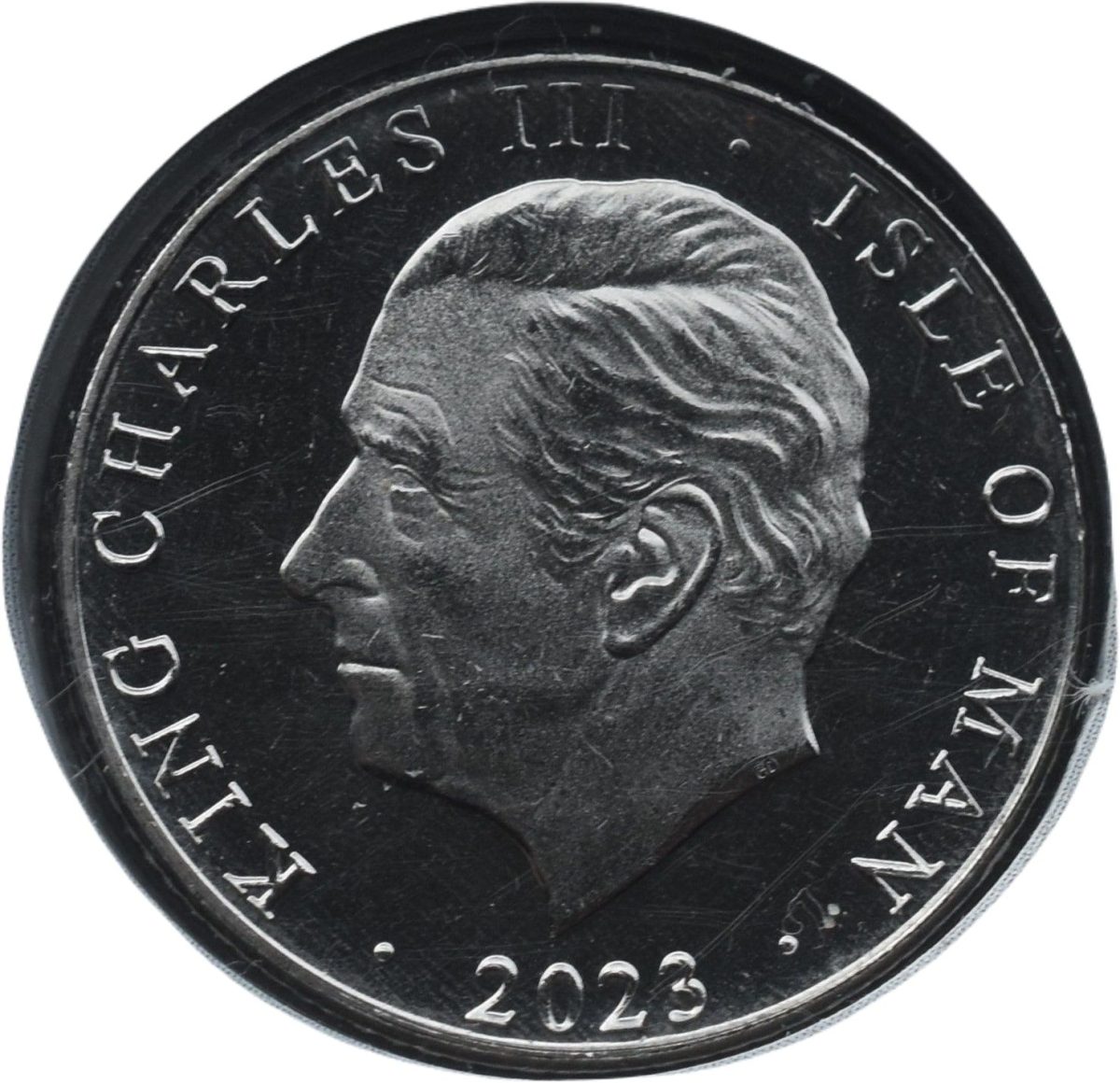 Isle of Man 10 Pence - Charles III The Angel of the North obverse