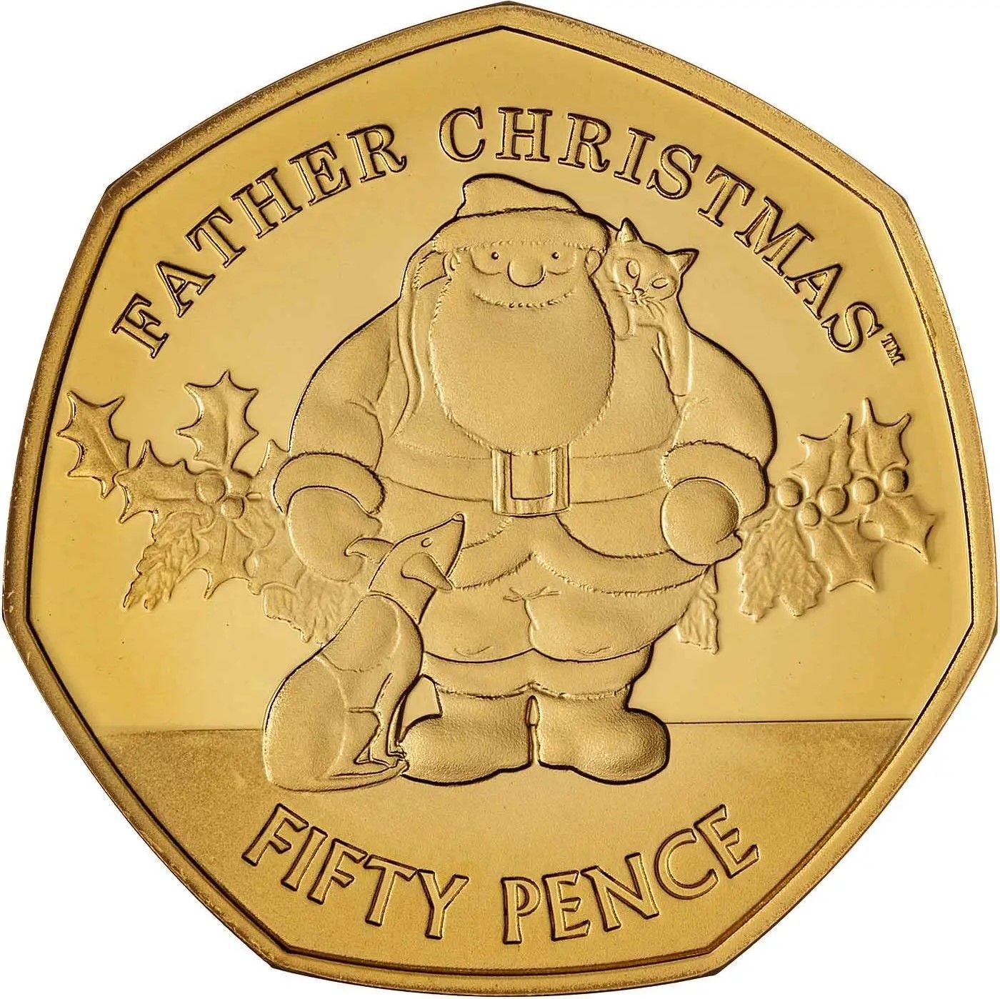 Gibraltar 50 Pence - Elizabeth II 2019 Christmas; Gold
