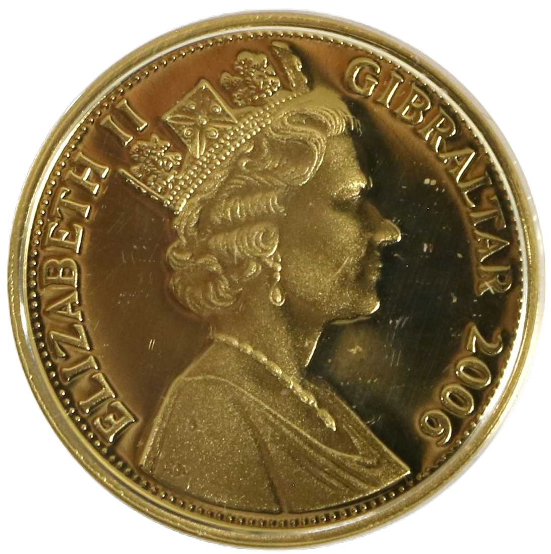 Gibraltar 1 Pound - Elizabeth II Queen Elizabeth II 80th Birthday - Older Portrait obverse