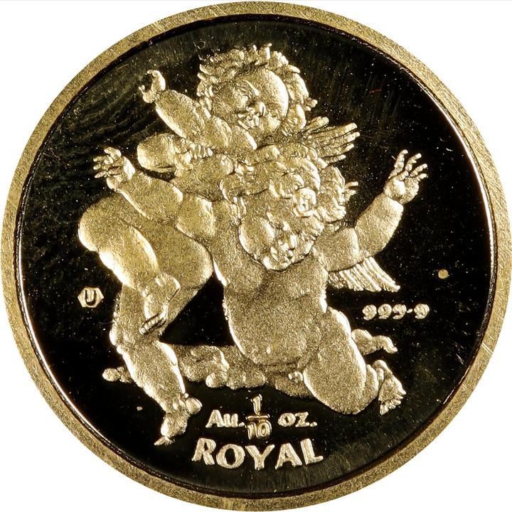 Gibraltar ⅒ Royal - Elizabeth II Cherubs reverse