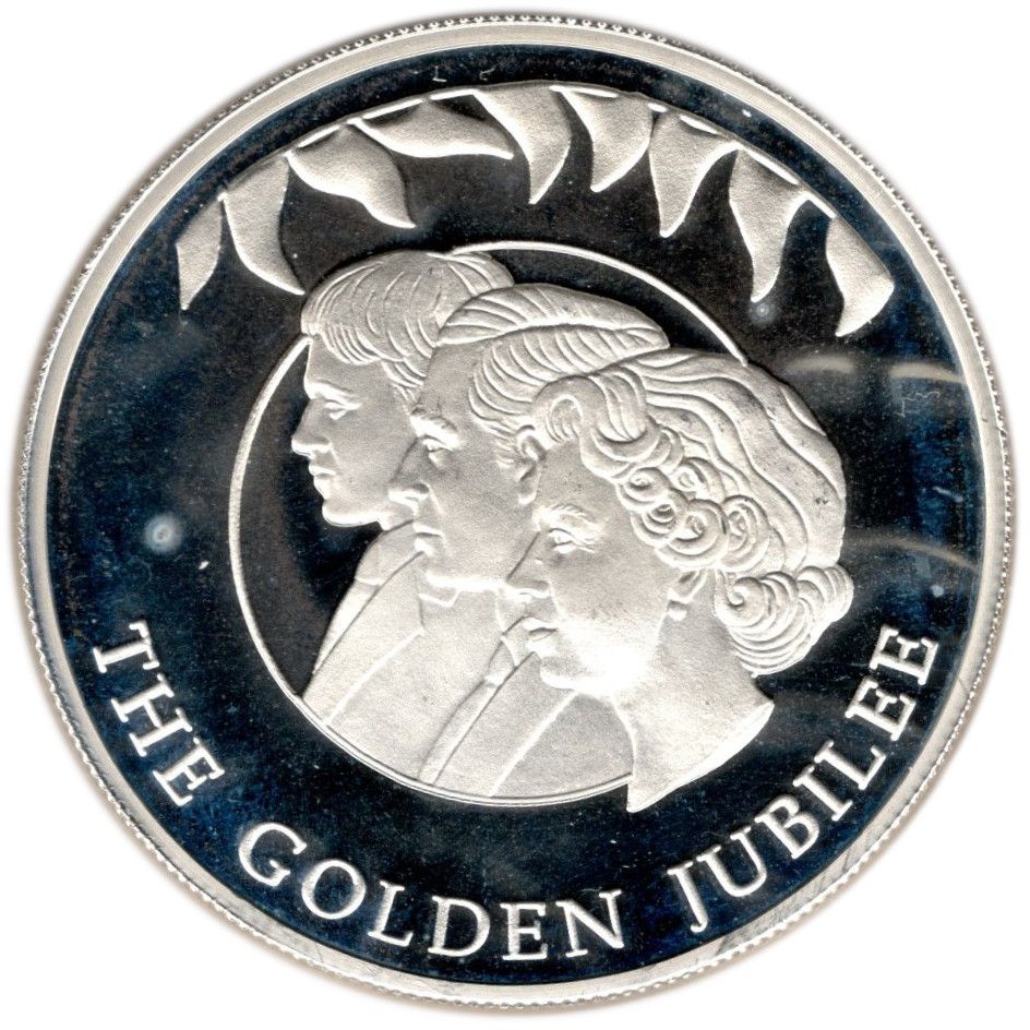 Falkland Islands 50 Pence - Elizabeth II Royal family; silver reverse