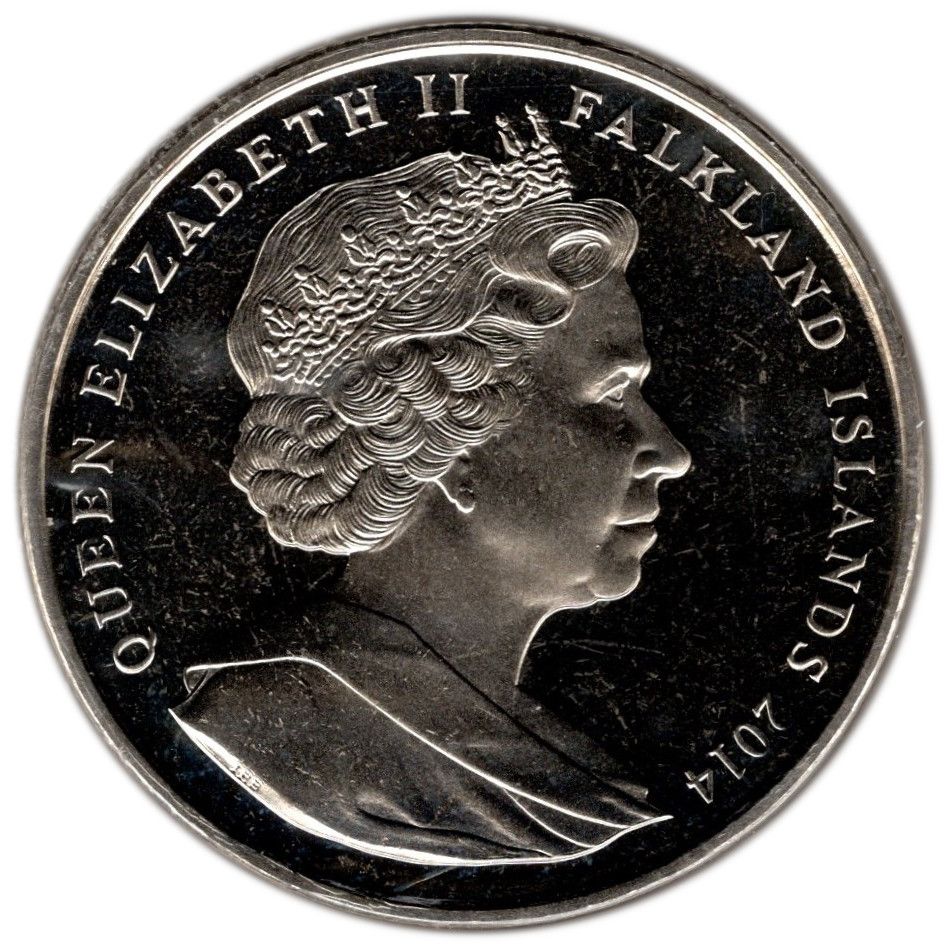 Falkland Islands 1 Crown - Elizabeth II Royal Chelsea Hospital; Colourised obverse