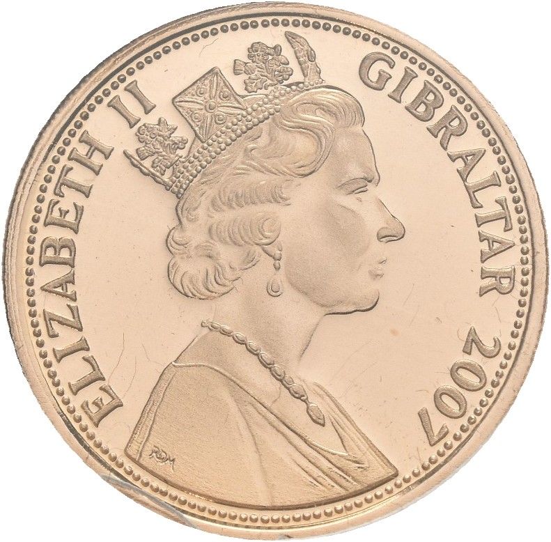 Gibraltar 1 Pound - Elizabeth II Wedding Portrait obverse