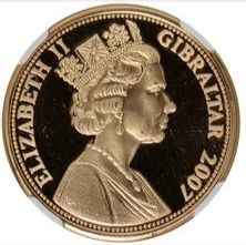 Gibraltar 1 Pound - Elizabeth II Diamond Wedding obverse