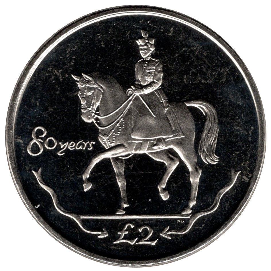 South Georgia and the South Sandwich Islands 2 Pounds - Elizabeth II Queen on horseback reverse