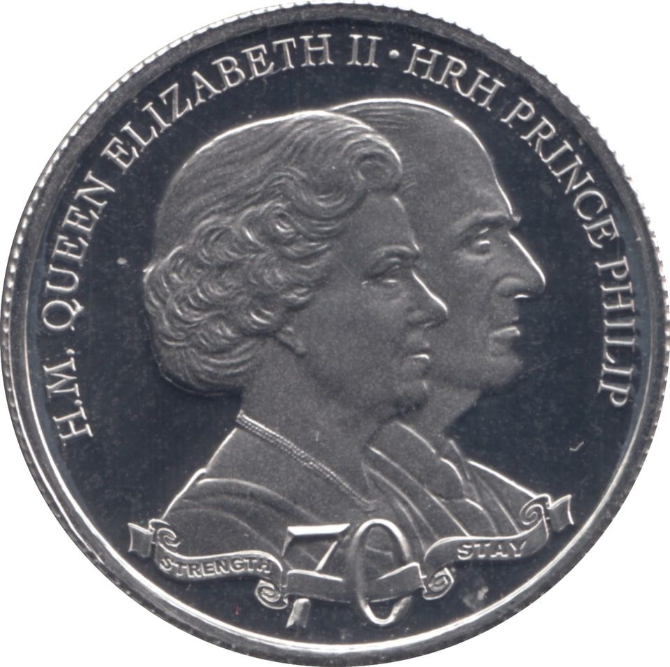 Gibraltar 10 Pounds - Elizabeth II Platinum Wedding