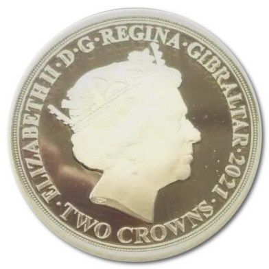 Gibraltar 2 Crowns - Elizabeth II Strength and Stay obverse