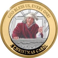Jersey 2 Pounds - Elizabeth II A Christmas Carol; Silver Proof reverse