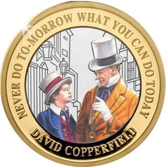 Jersey 2 Pounds - Elizabeth II David Copperfield; Silver Proof reverse