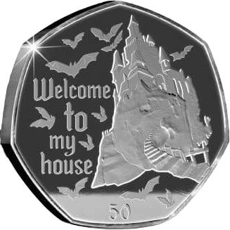 Gibraltar 50 Pence - Elizabeth II The Castle; Gold Plated Silver reverse