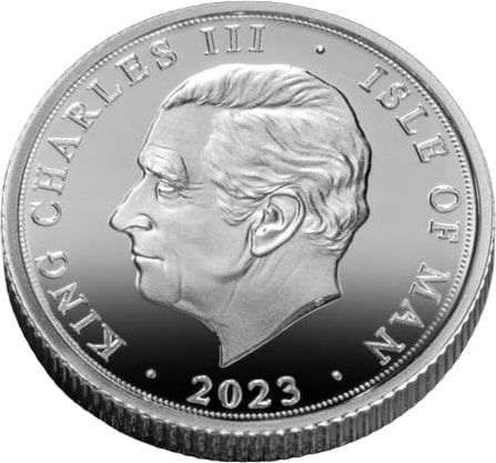 Isle of Man 1 Sovereign - Charles III Coronation obverse