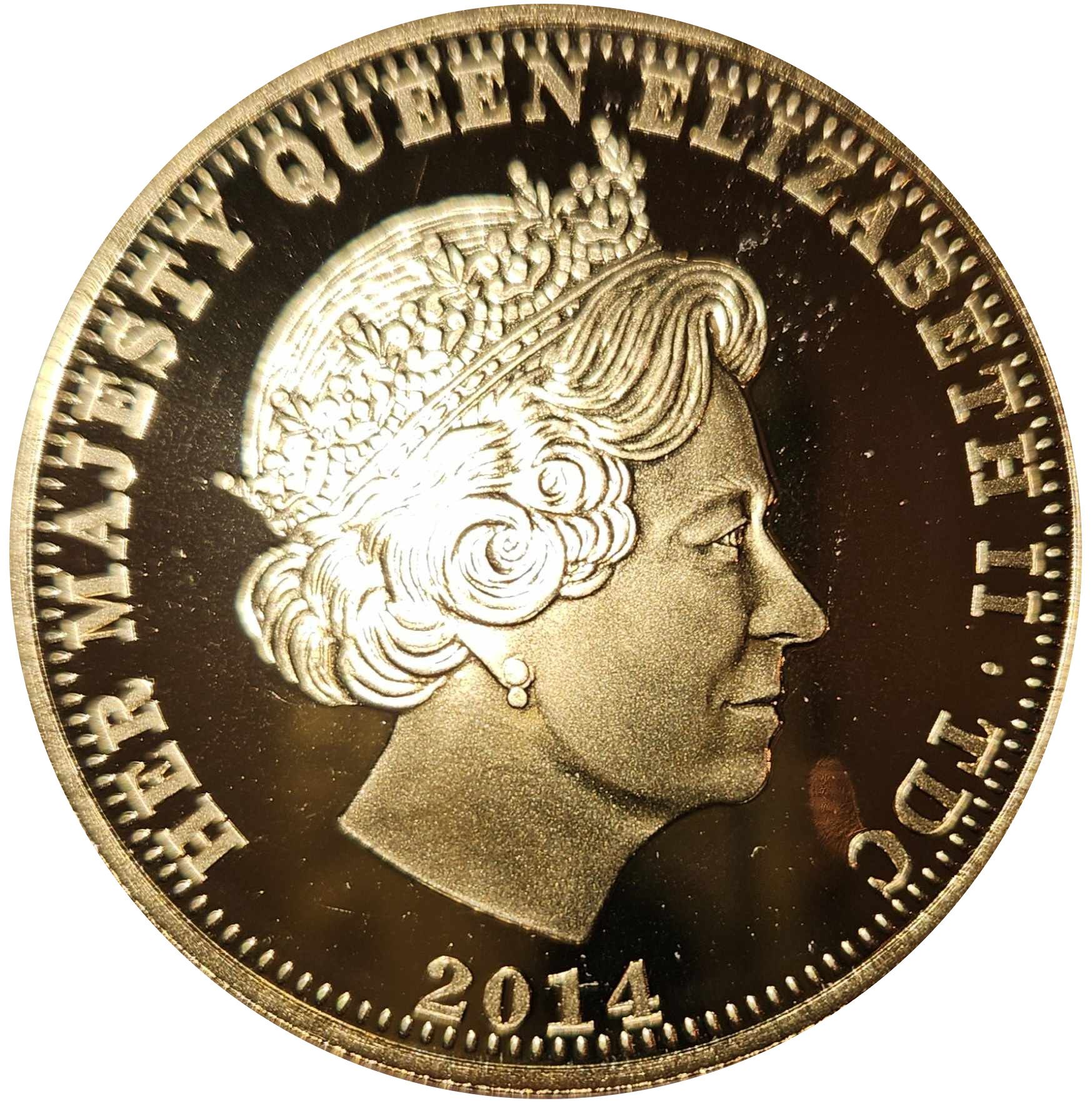Tristan da Cunha 1 Crown - Elizabeth II WWI; over the top obverse