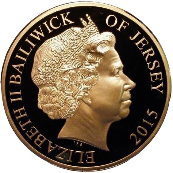 Jersey 10 Pounds - Elizabeth II Winston Churchill obverse