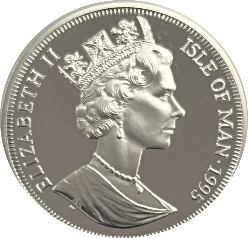 Isle of Man 1 Crown - Elizabeth II Boulton Paul P.82 Defiant; Silver Proof obverse