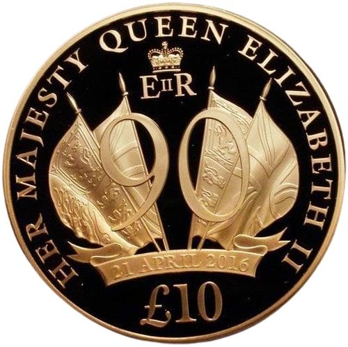 Jersey 10 Pounds - Elizabeth II 90th Birthday; Gold Proof