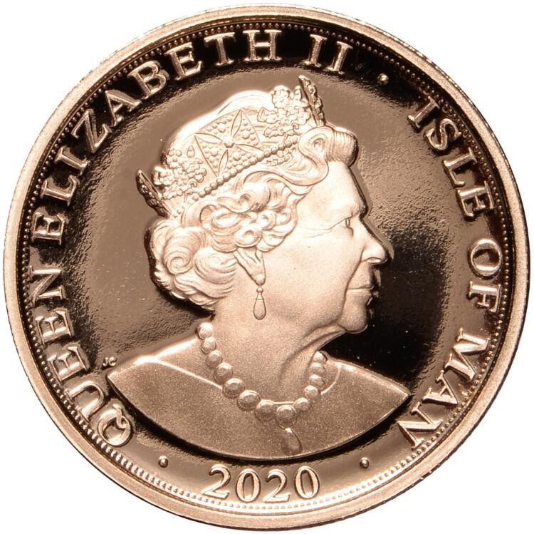 Isle of Man 1 Sovereign - Elizabeth II VE Day; Gold Proof obverse