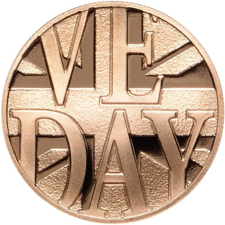 Isle of Man 1 Sovereign - Elizabeth II VE Day; Gold Proof