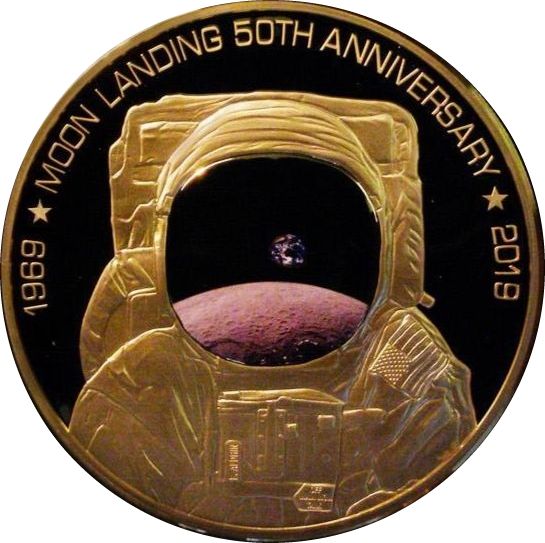Isle of Man 5 Pounds - Elizabeth II Moon Landing