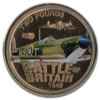 Jersey 2 Pounds - Elizabeth II 70th Anniversary of The Battle of Britain; Gold Proof