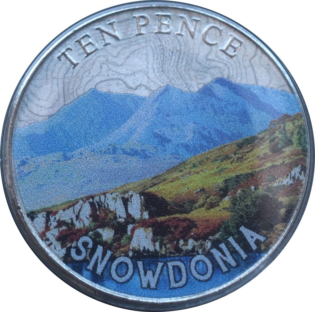 Isle of Man 10 Pence - Charles III Snowdonia reverse