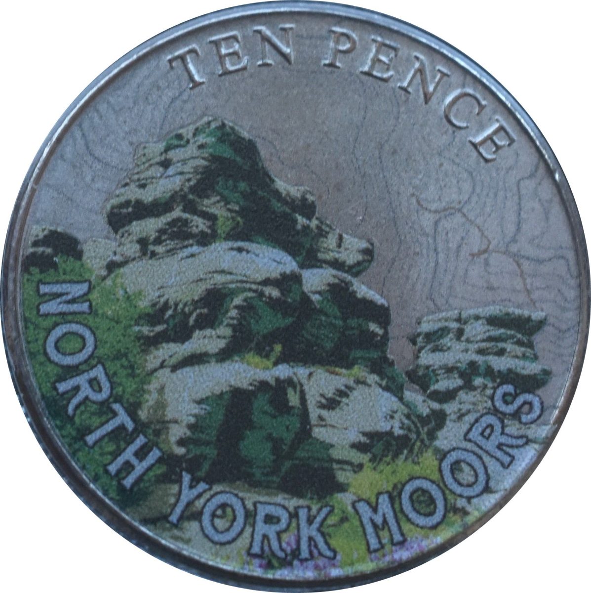 Isle of Man 10 Pence - Charles III North York Moors reverse