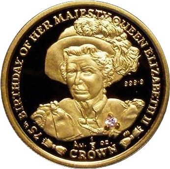 Gibraltar ⅕ Crown - Elizabeth II 75th Birthday Queen Elizabeth II