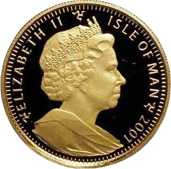 Isle of Man ⅕ Crown - Elizabeth II Diamond Birthday of Queen Elizabeth II obverse