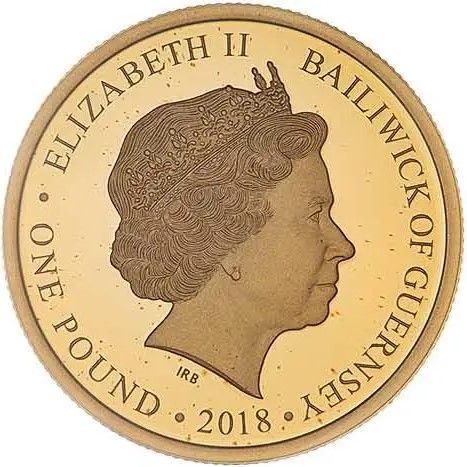 Guernsey 1 Pound - Elizabeth II Centenary of the First World War obverse