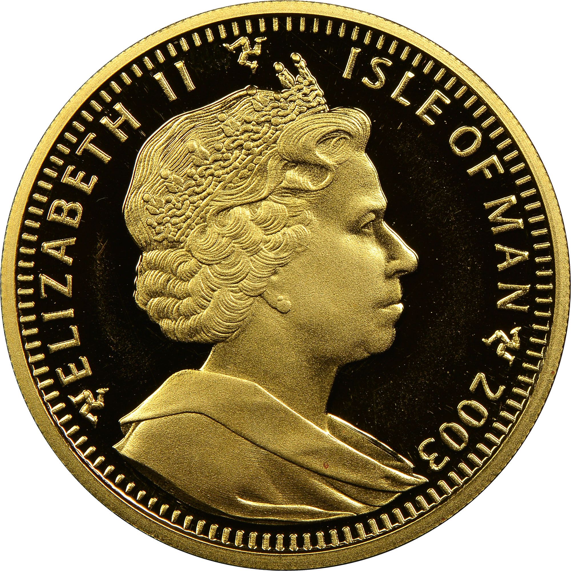 Isle of Man ½ Crown - Elizabeth II Balinese Cat obverse