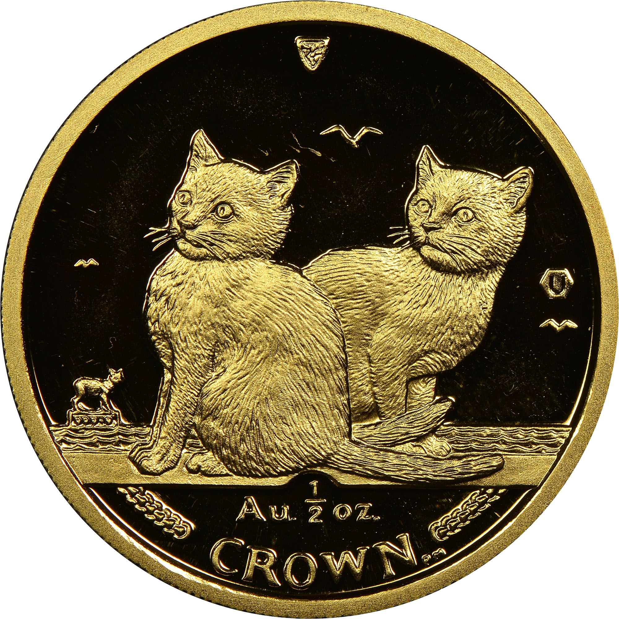 Isle of Man ½ Crown - Elizabeth II Balinese Cat
