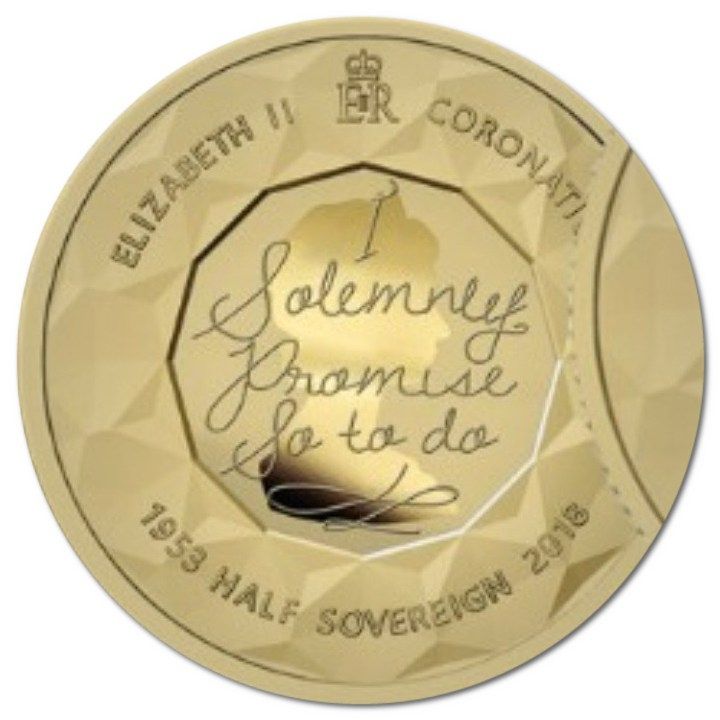 Gibraltar ½ Sovereign - Elizabeth II Coronation Jubilee