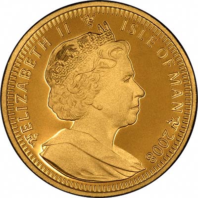 Isle of Man 1 Crown - Elizabeth II Burmilla Cat; Gold obverse