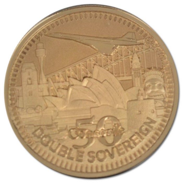 Gibraltar 2 Sovereigns - Elizabeth II Concorde 50th Anniversary