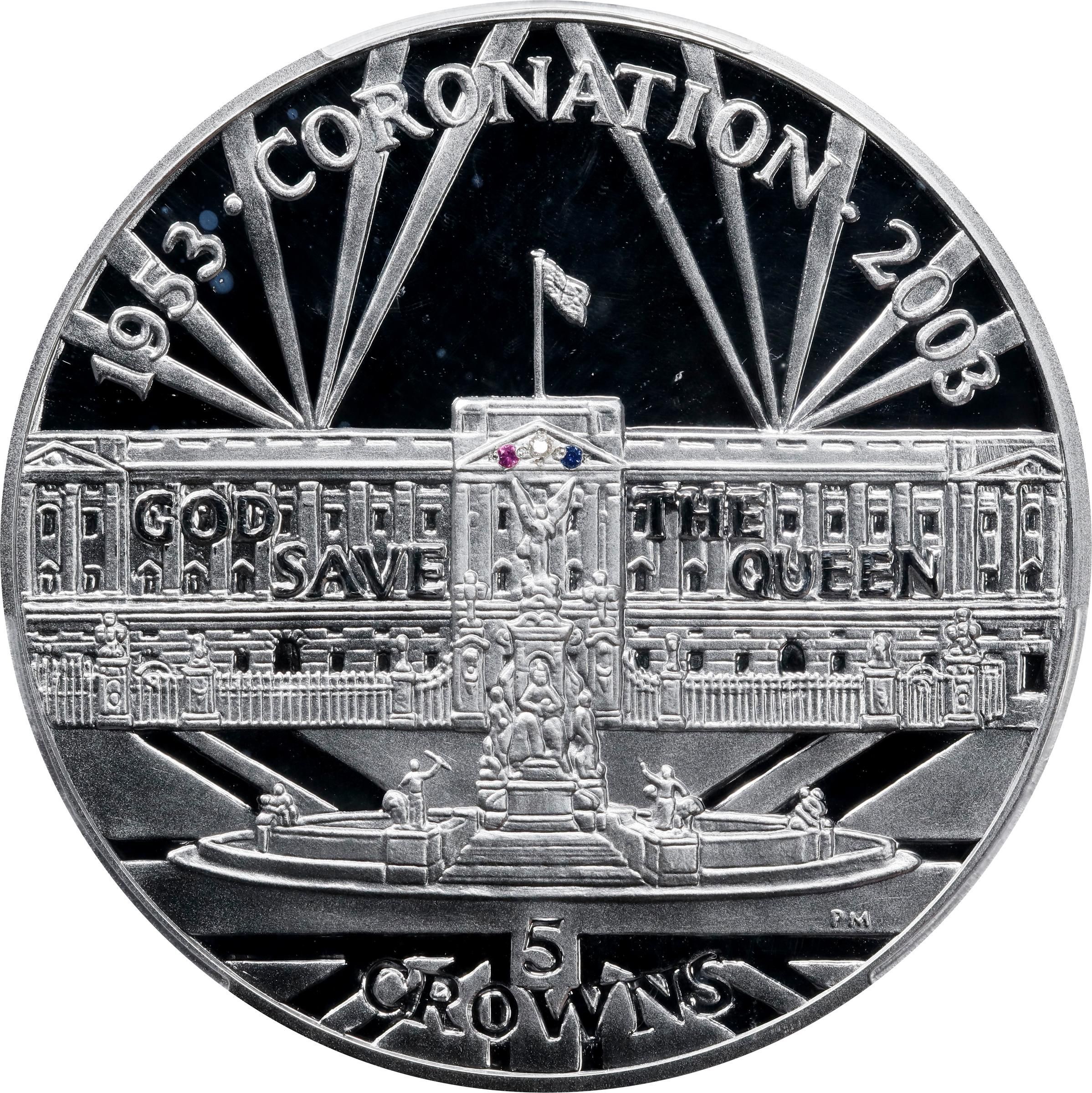 Gibraltar 5 Crowns - Elizabeth II 50th Anniversary of Coronation