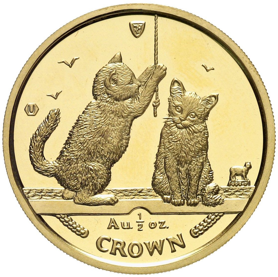 Isle of Man ½ Crown - Elizabeth II Somali Cat