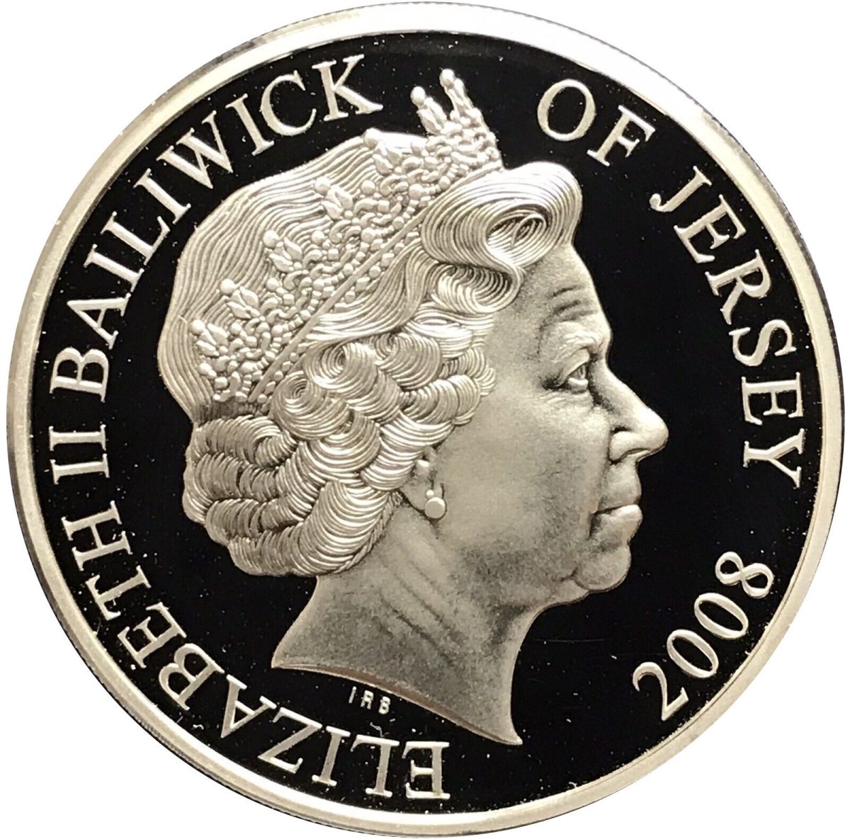 Jersey 5 Pounds - Elizabeth II Flying Aces; Silver Proof obverse