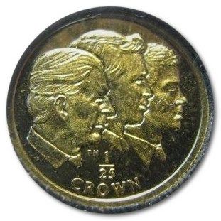 Isle of Man 1/25 Crown - Elizabeth II Prince Charles and Sons