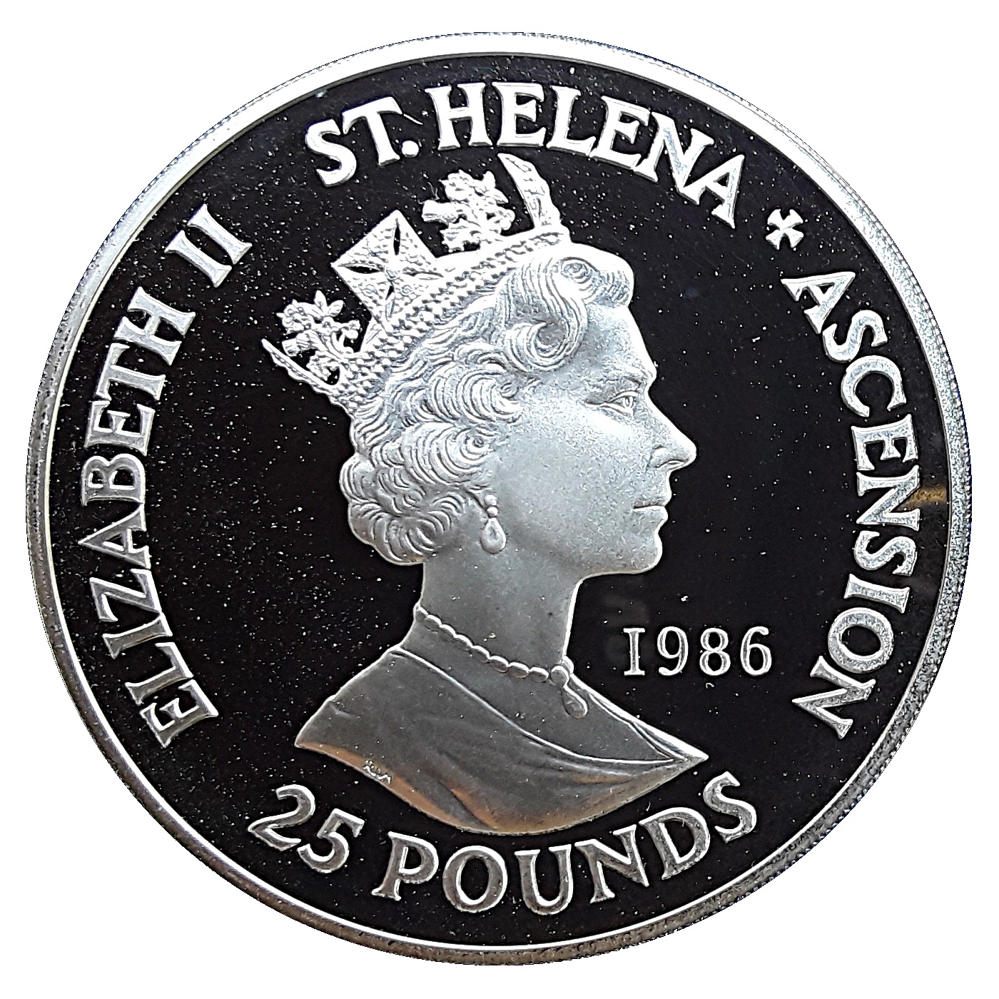 Saint Helena and Ascension 25 Pounds - Elizabeth II Napoleon's Death obverse