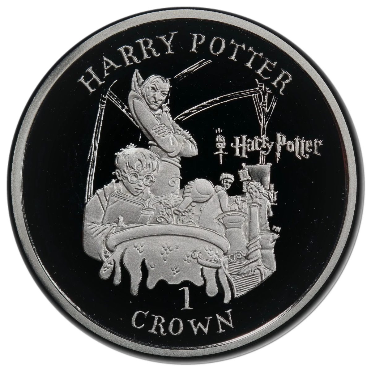 Isle of Man 1 Crown - Elizabeth II School; Silver Proof reverse