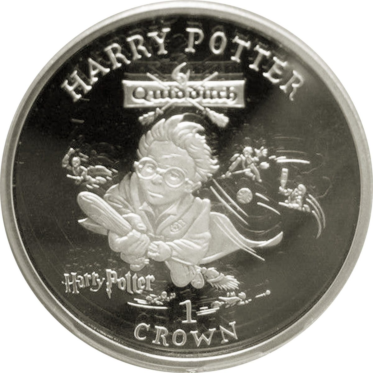 Isle of Man 1 Crown - Elizabeth II First Quidditch Match; Silver Proof