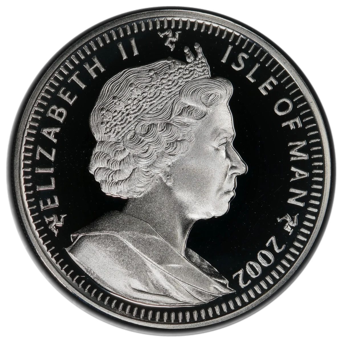 Isle of Man 1 Crown - Elizabeth II Gryffindor Sword; Silver Proof obverse