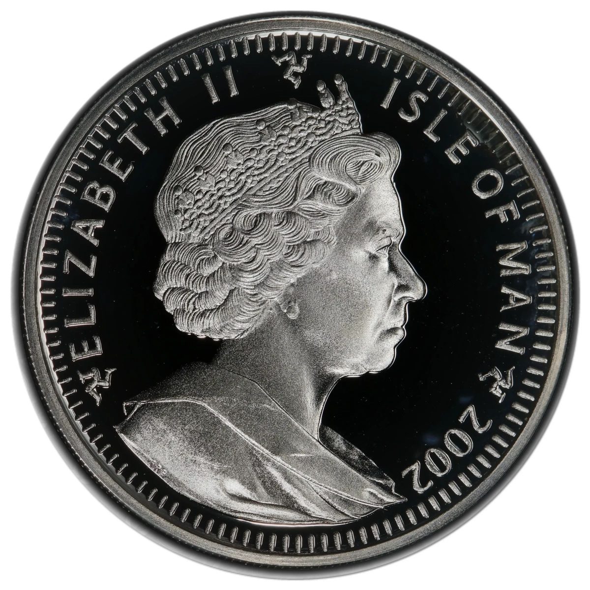 Isle of Man 1 Crown - Elizabeth II Aragog; Silver Proof obverse
