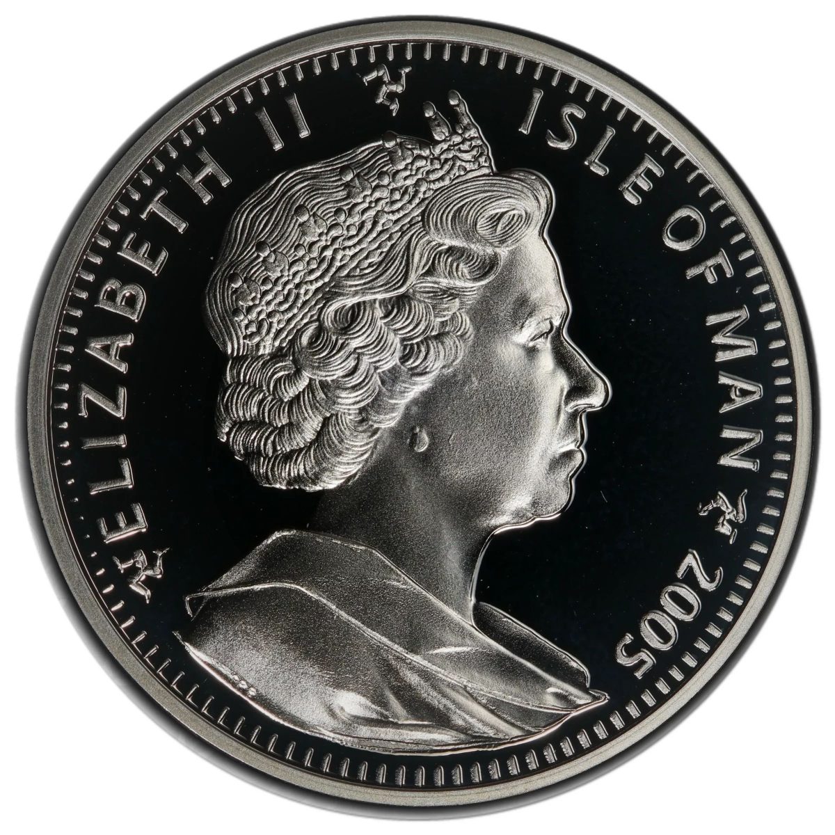 Isle of Man 1 Crown - Elizabeth II Underwater Retrieval; Silver Proof obverse