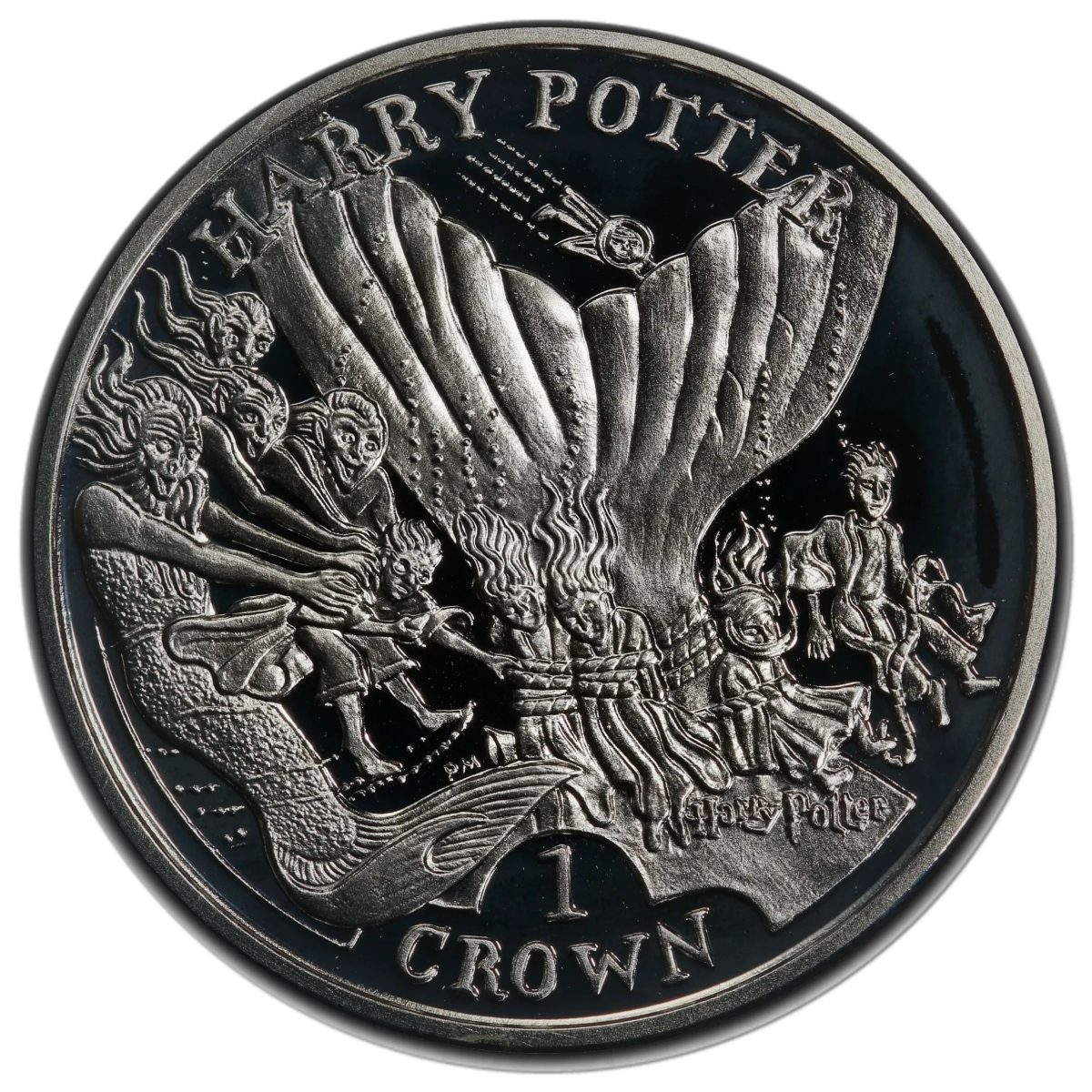 Isle of Man 1 Crown - Elizabeth II Underwater Retrieval; Silver Proof reverse