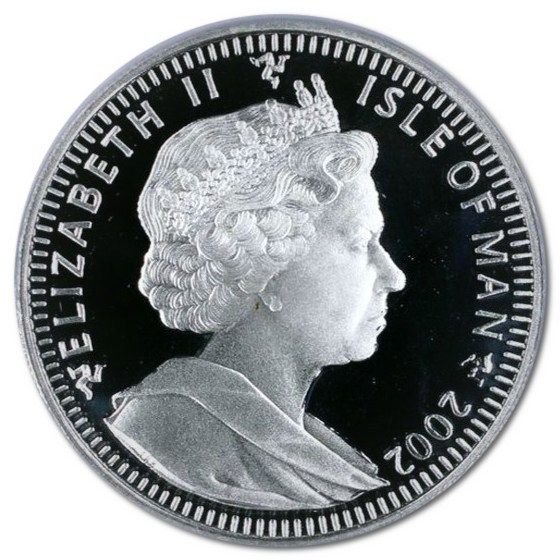 Isle of Man 1 Crown - Elizabeth II Tom Riddle; Silver Proof obverse