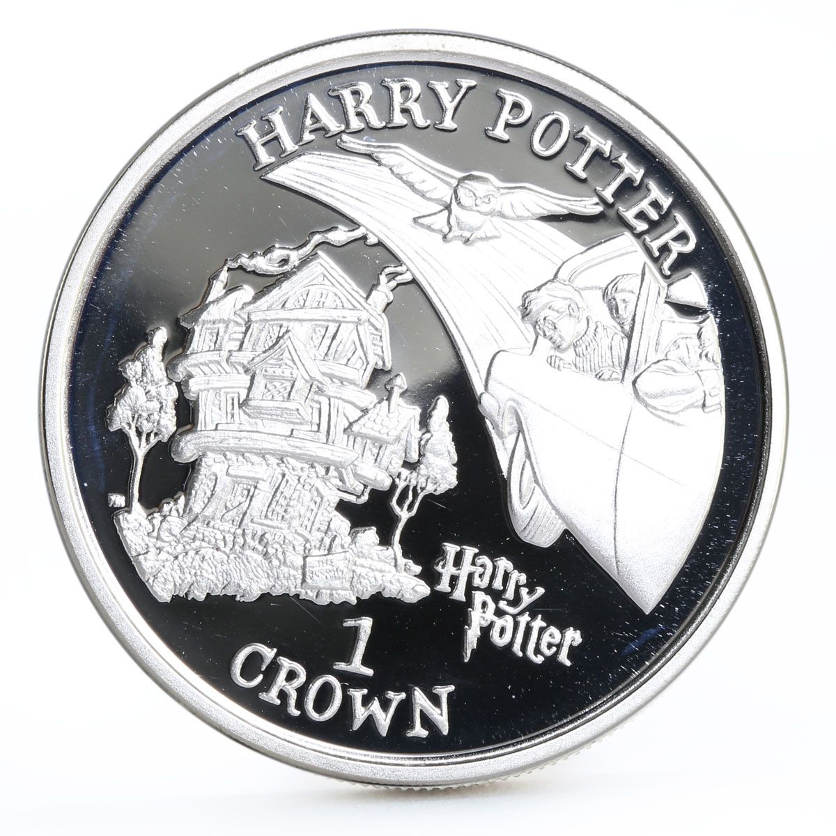 Isle of Man 1 Crown - Elizabeth II Arriving at The Burrow; Silver Proof