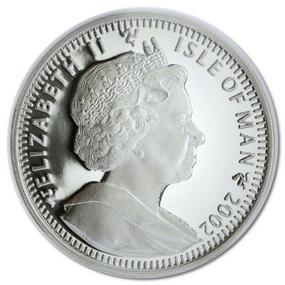 Isle of Man 1 Crown - Elizabeth II Harry Potter in hospital; Silver Proof obverse