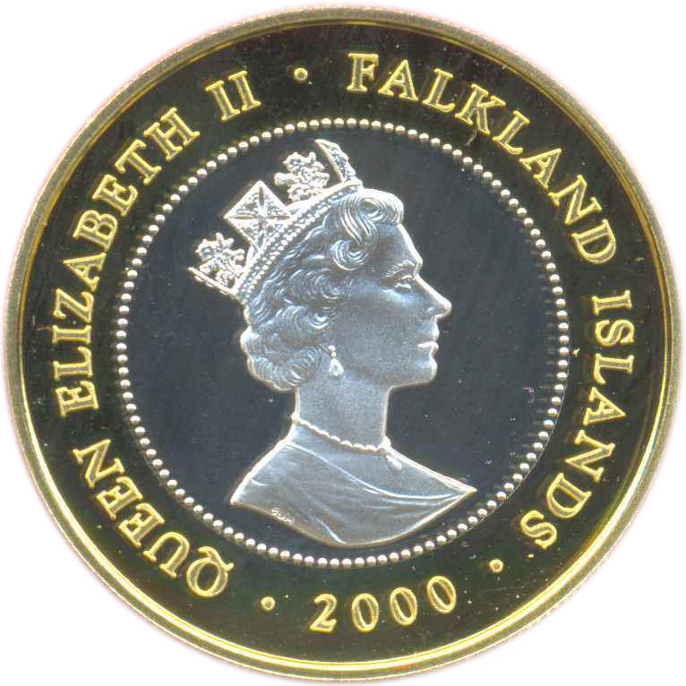 Falkland Islands 2 Pounds - Elizabeth II Queen Mother obverse