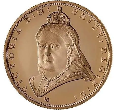 Isle of Man 5 Pounds - Elizabeth II Victoria - Jubilee Portrait; Gold Proof