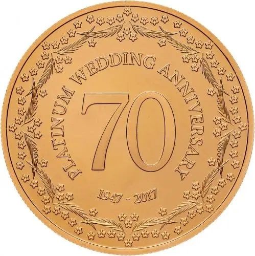 Isle of Man 5 Pounds - Elizabeth II Platinum Wedding Anniversary; Gold Proof